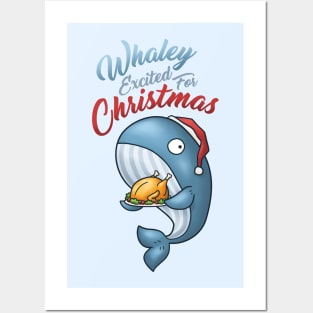 Whaley Excited for Christmas Whale Posters and Art